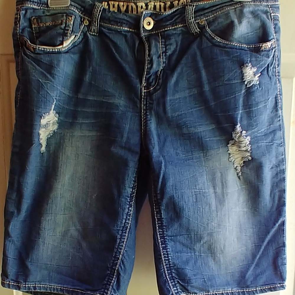 Hydraulic jean shorts 14W